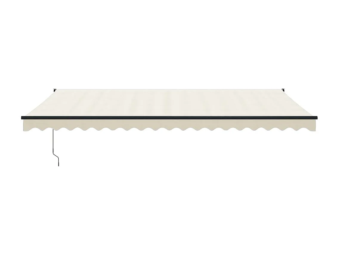 Auvent rétractable crème 5x3 tissu et aluminium