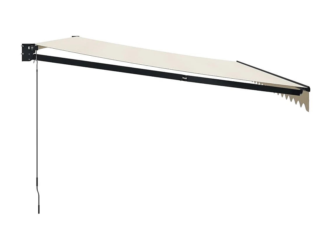 Auvent rétractable crème 5x3 tissu et aluminium