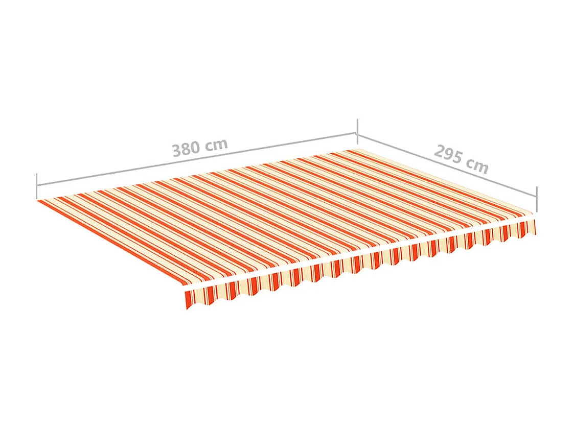 Tissu de remplacement pour auvent Jaune et orange 4x3