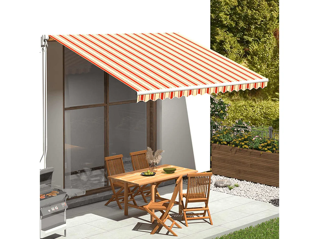 Tissu de remplacement pour auvent Jaune et orange 4x3