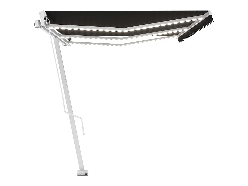 Uitschuifbaar zonnescherm met LED 600x350 Antraciet