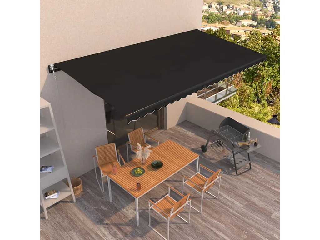 Toldo retráctil automático 600x350 Antracita