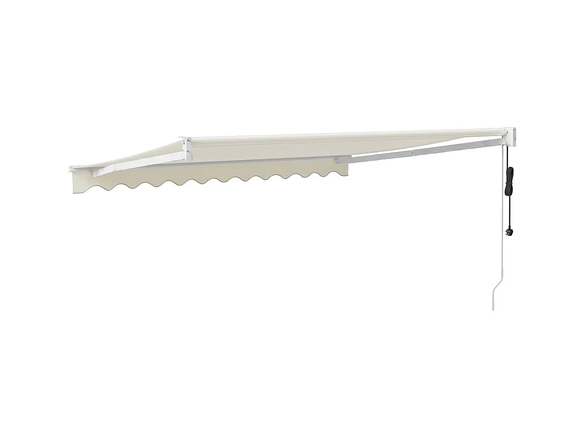 Cremefarbene automatische einziehbare Markise 3x2,5
