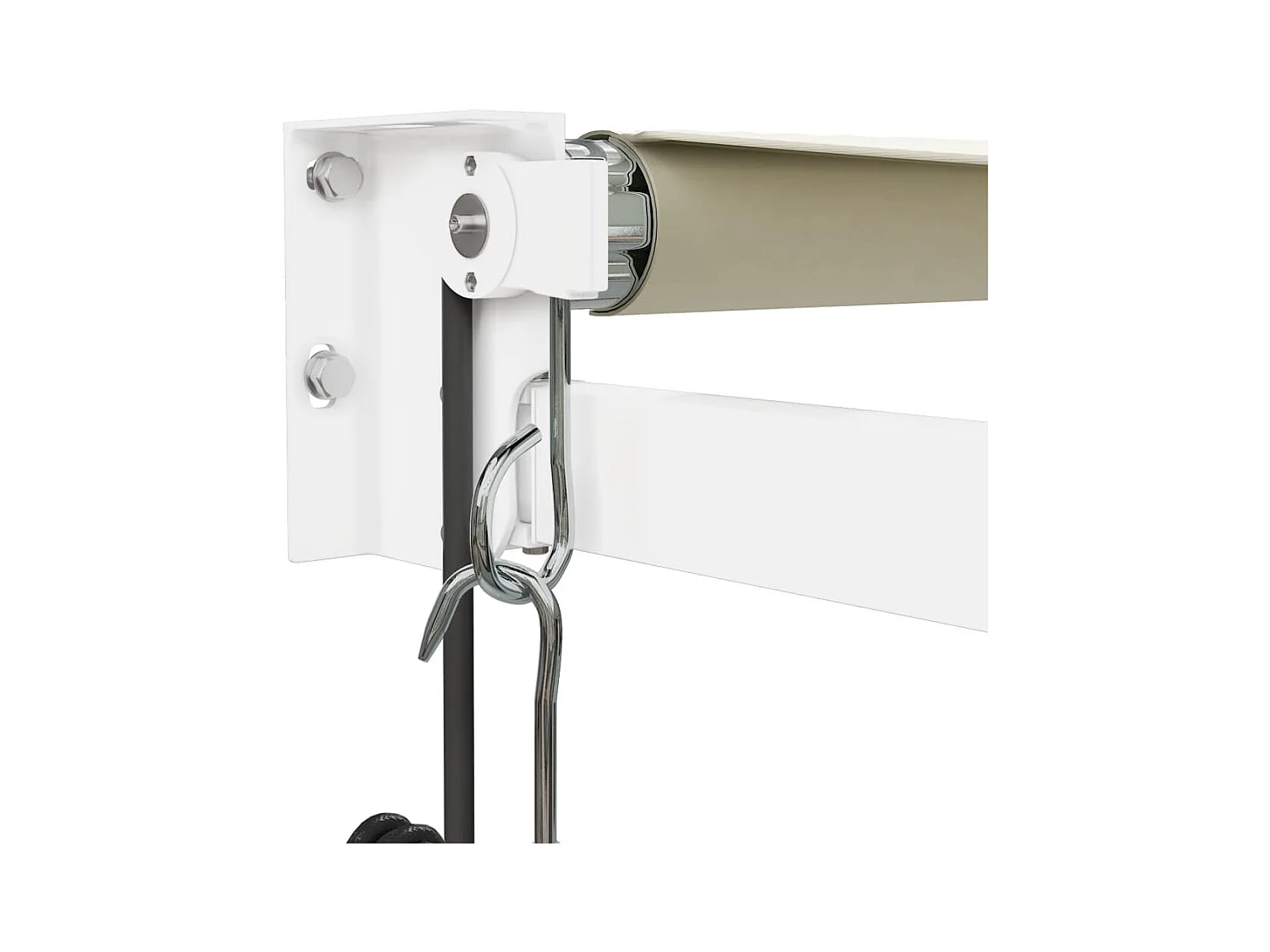 Cremefarbene automatische einziehbare Markise 3x2,5