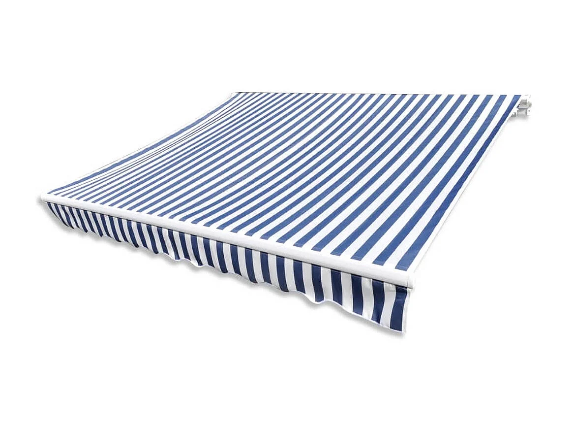 Toit d'auvent Toile Bleu et blanc 4x3 (Cadre non inclus)