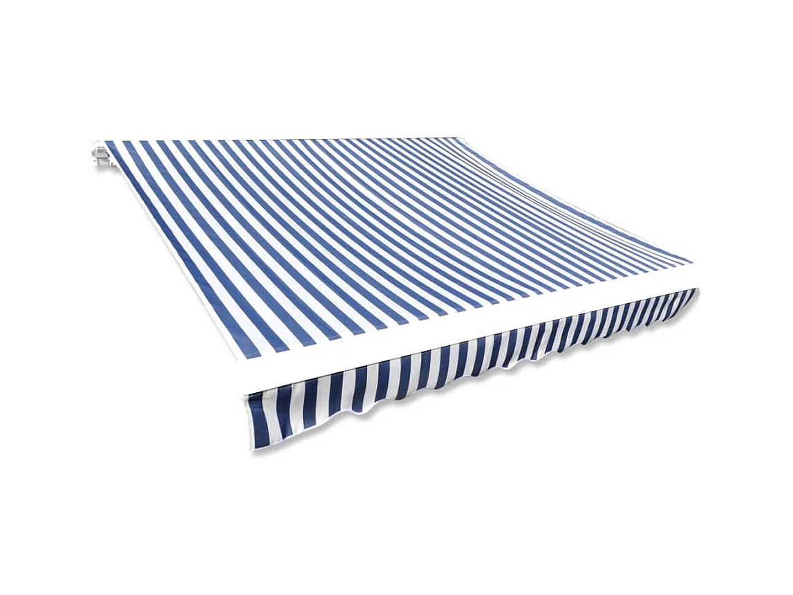 Toit d'auvent Toile Bleu et blanc 4x3 (Cadre non inclus)