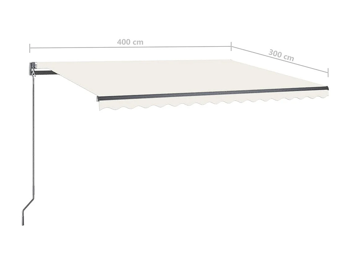Auvent automatique sur pied 400x300 Crème