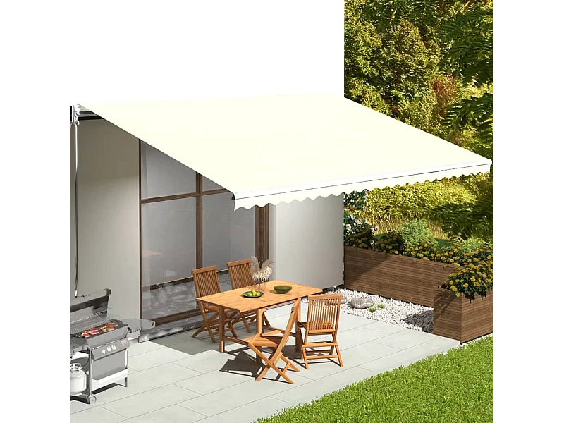 Tissu de remplacement pour auvent Crème 6x3,5