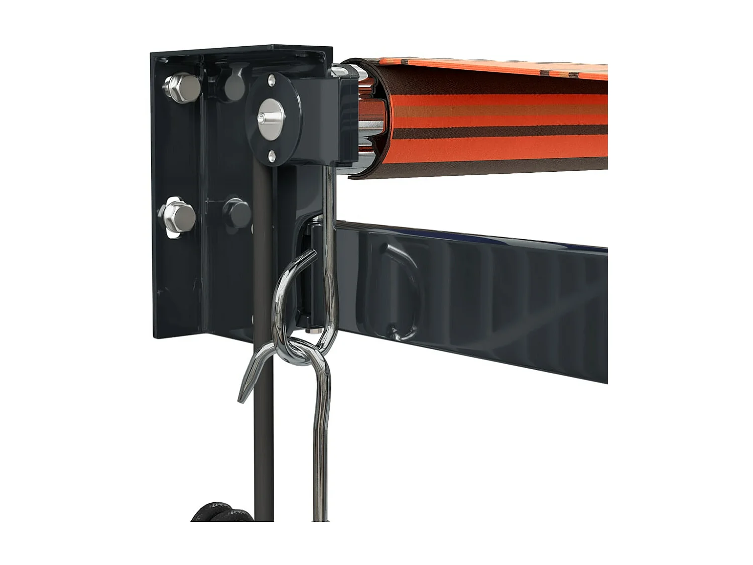 Toldo retrátil automático laranja etarron 4,5x3