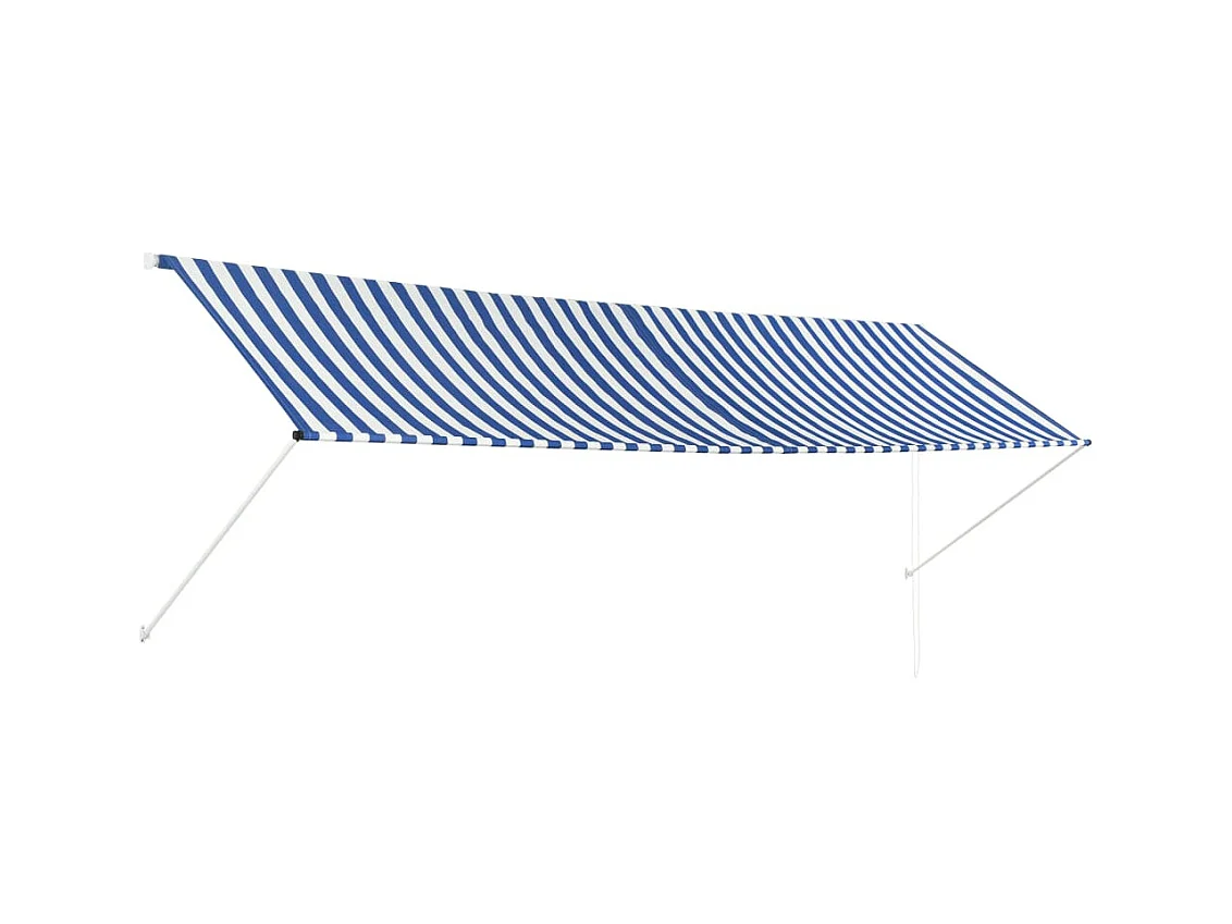 Auvent rétractable 400x150 Bleu et blanc