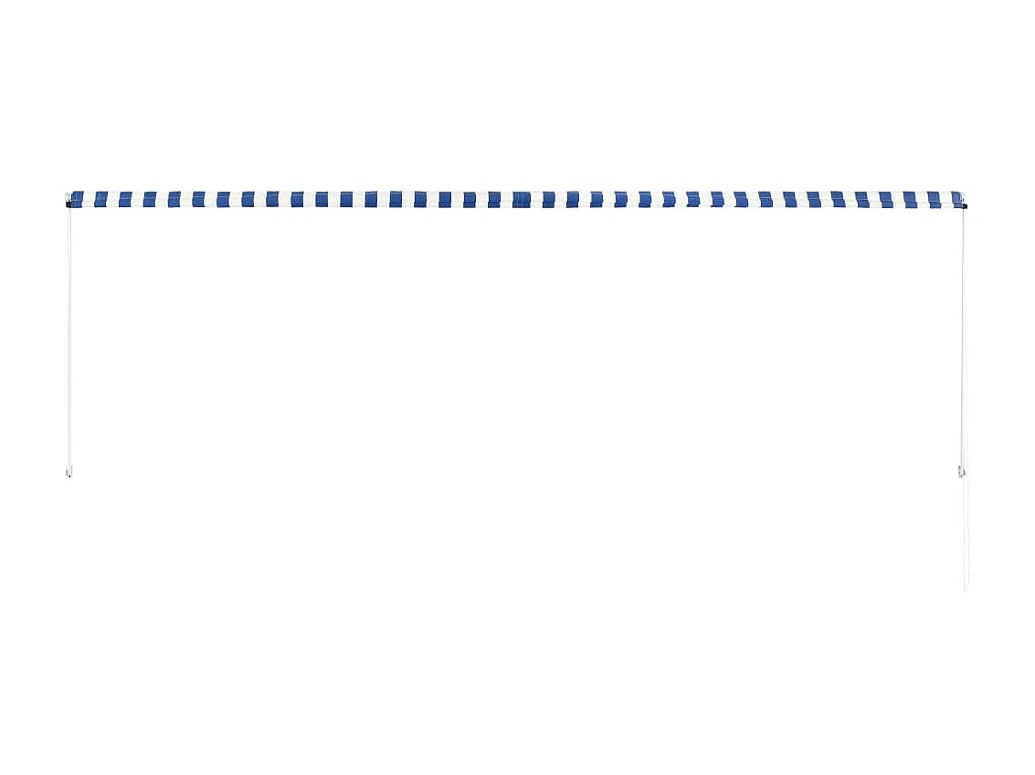 Toldo retráctil 400x150 Azul y blanco