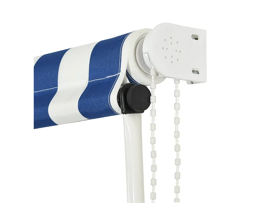 Toldo retráctil 400x150 Azul y blanco