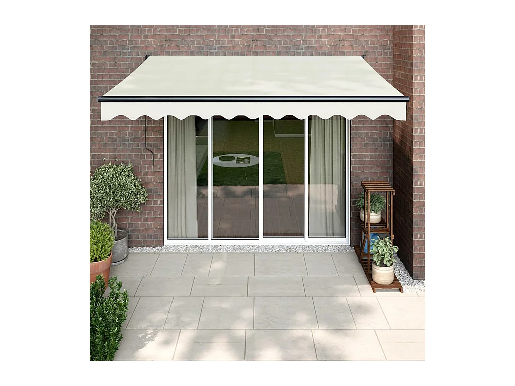 Auvent rétractable automatique crème 3x2,5