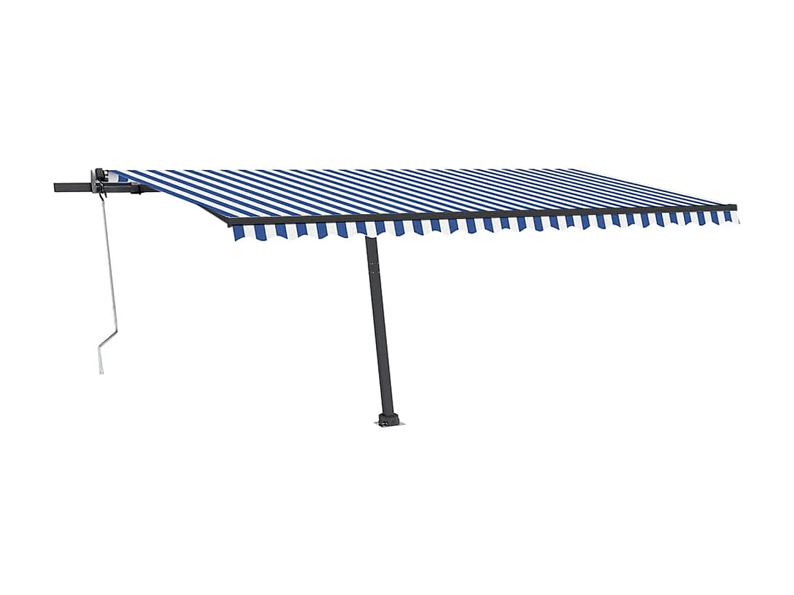 Toldo automático a pé 500x350 Azul/Branco