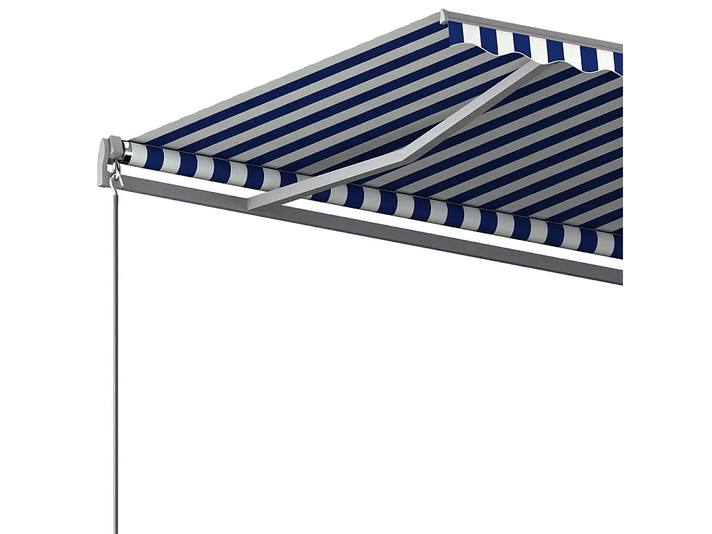 Auvent automatique sur pied 500x350 Bleu/Blanc