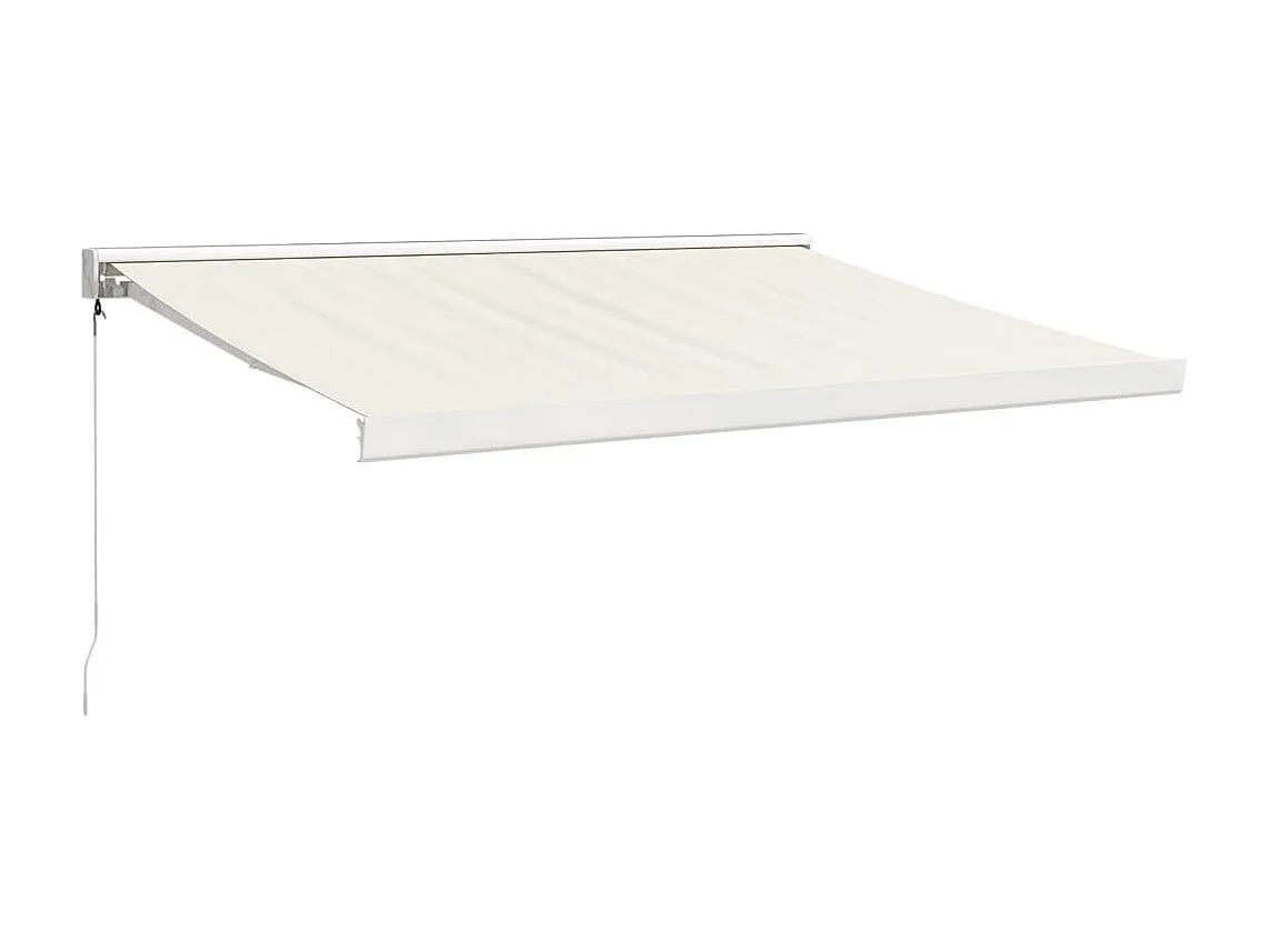 Auvent rétractable crème 3,5x2,5 tissu et aluminium