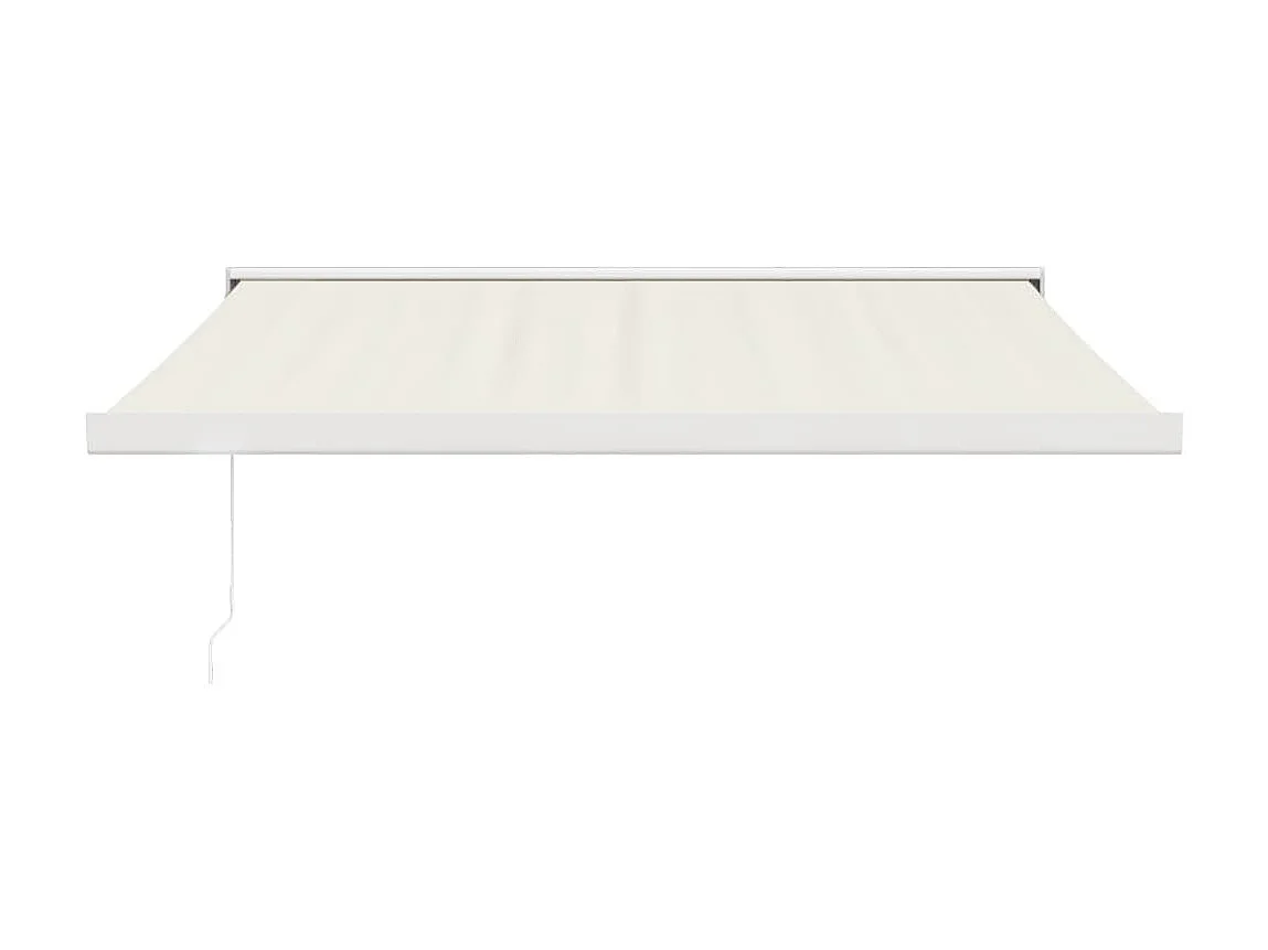 Auvent rétractable crème 3,5x2,5 tissu et aluminium