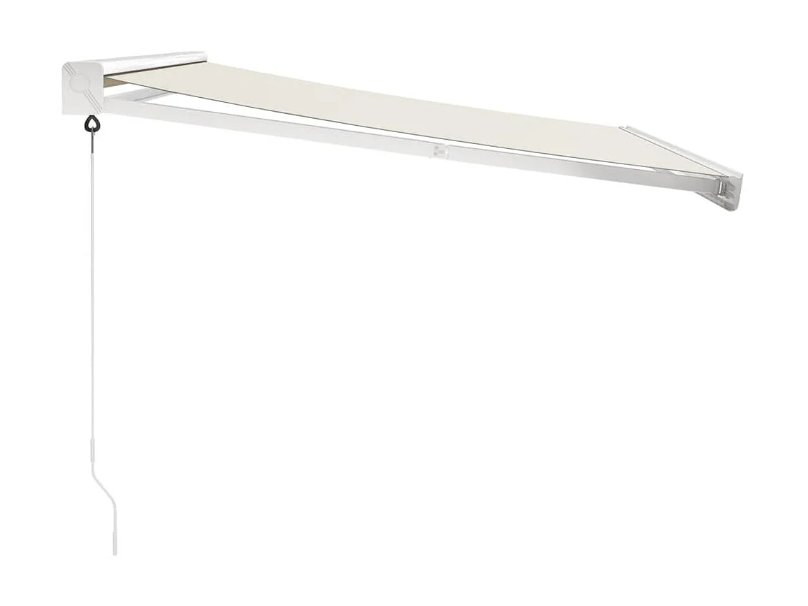 Auvent rétractable crème 3,5x2,5 tissu et aluminium