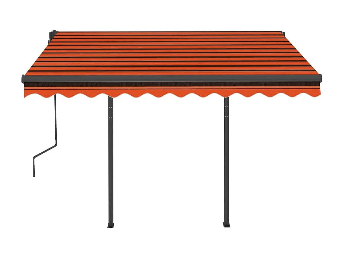 Auvent rétractable automatique poteaux 3,5x2,5 Orangearron