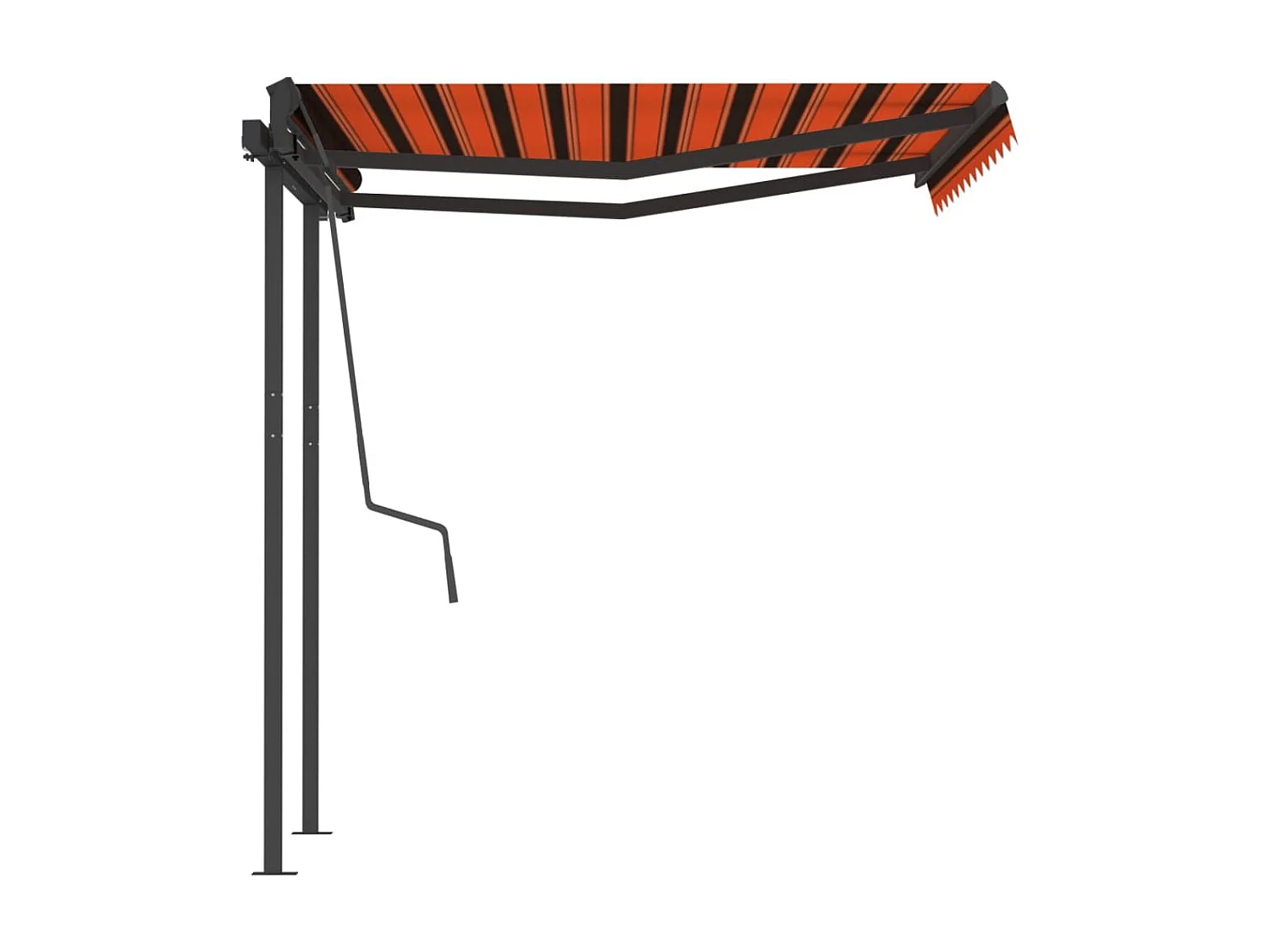 Auvent rétractable automatique poteaux 3,5x2,5 Orangearron