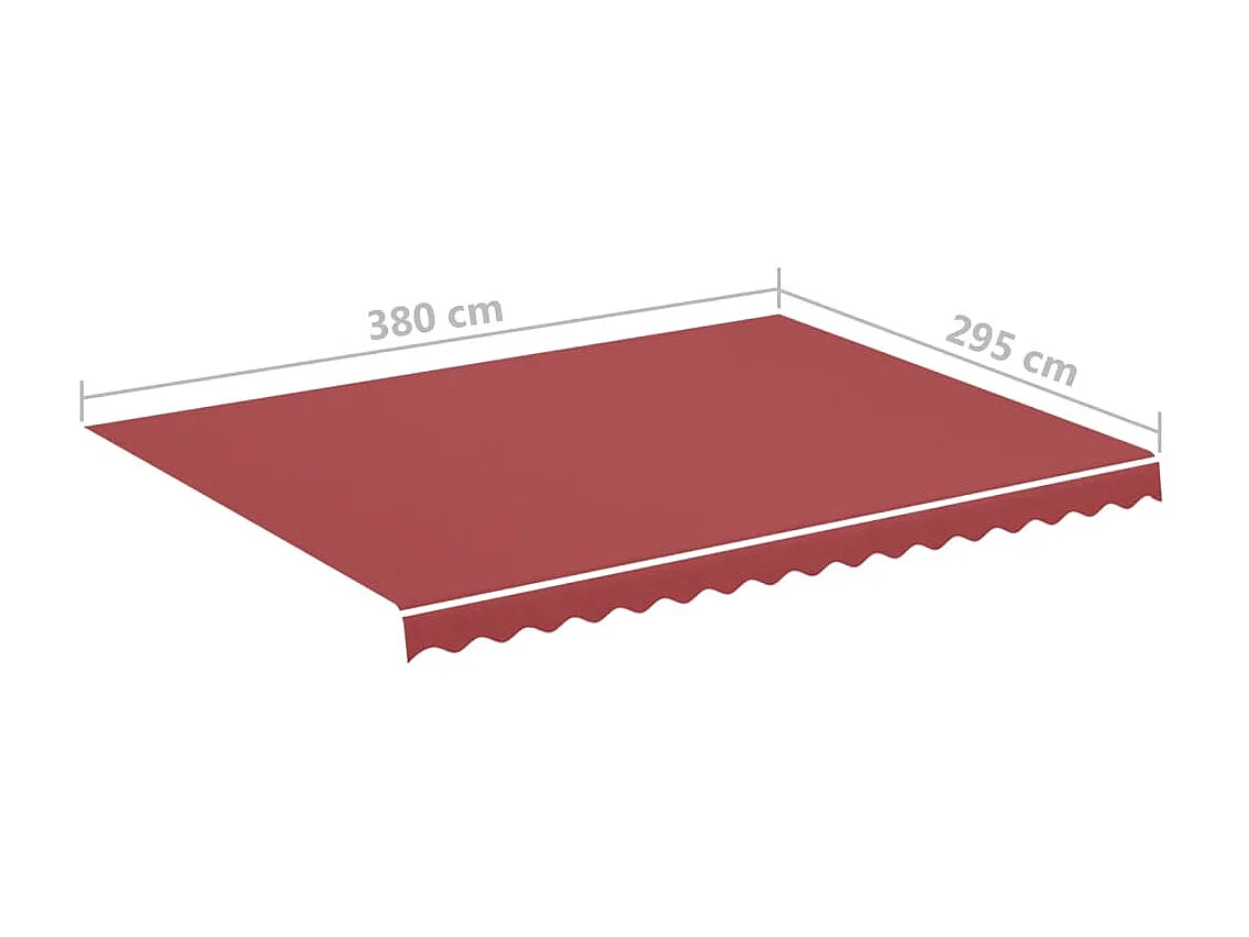 Tissu de remplacement pour auvent Bordeaux rouge 4x3