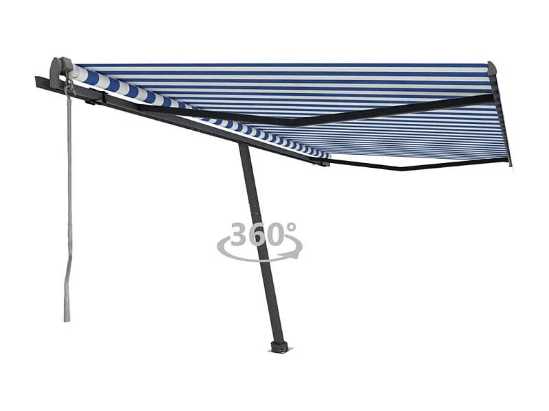 Toldo automático a pé 400x300 Azul e branco