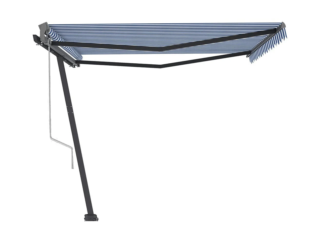 Toldo automático a pé 400x300 Azul e branco