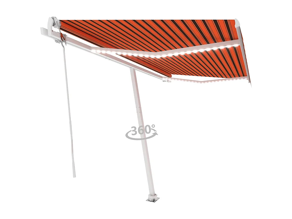 Auvent automatique capteur de vent/LED 450x300 Orangearron