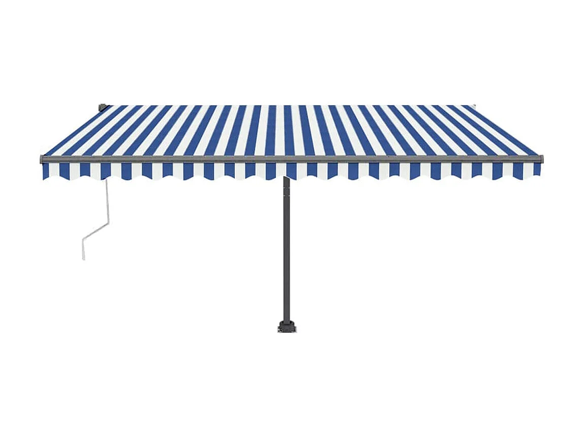 Auvent automatique sur pied 400x350 Bleu/Blanc