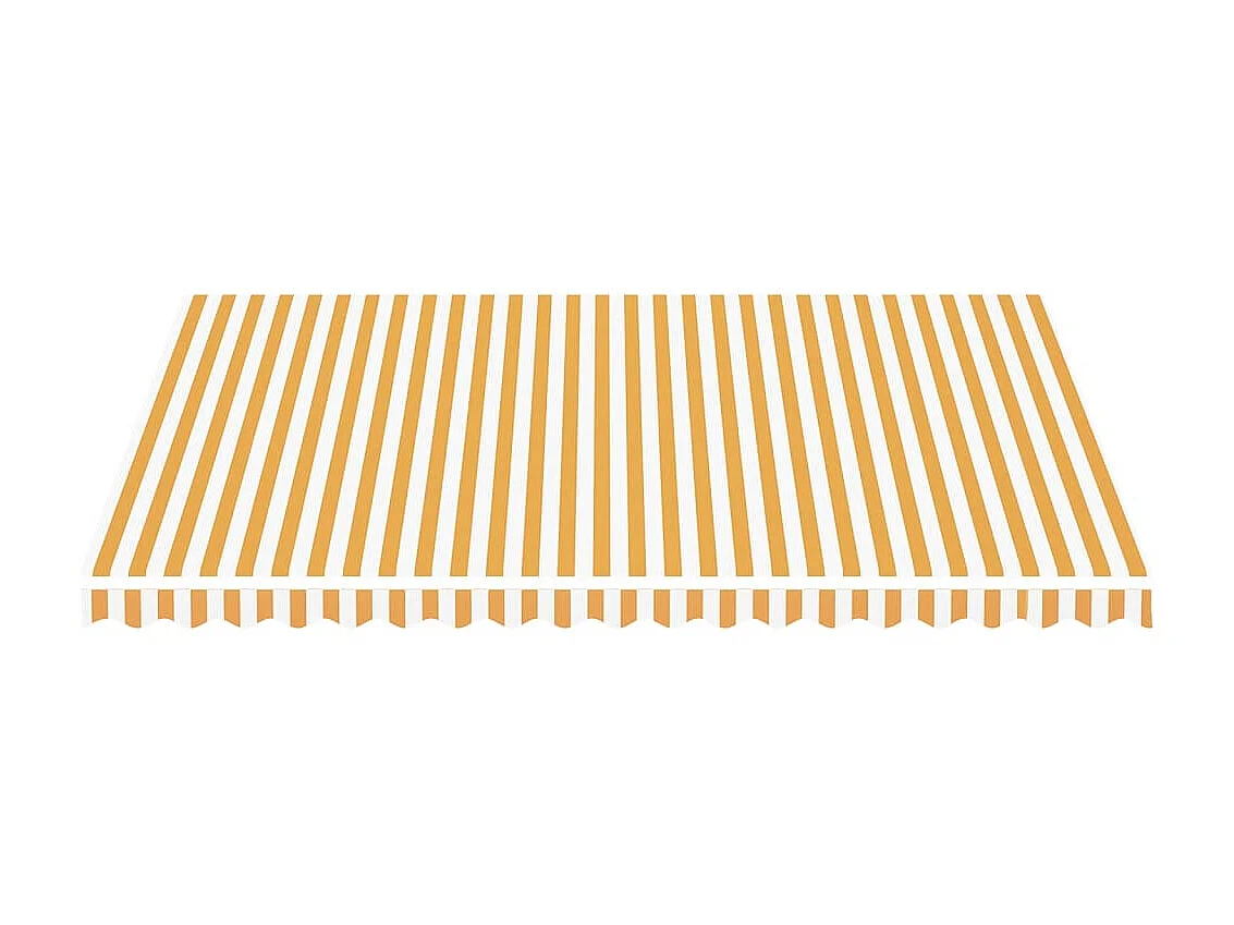 Tissu de remplacement pour auvent Jaune et blanc 4,5x3,5