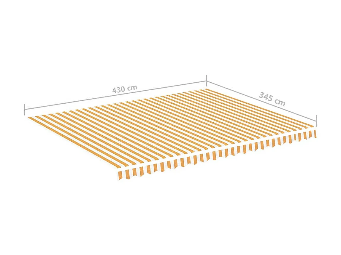 Tessuto di ricambio per tendalino Giallo e bianco 4,5x3,5