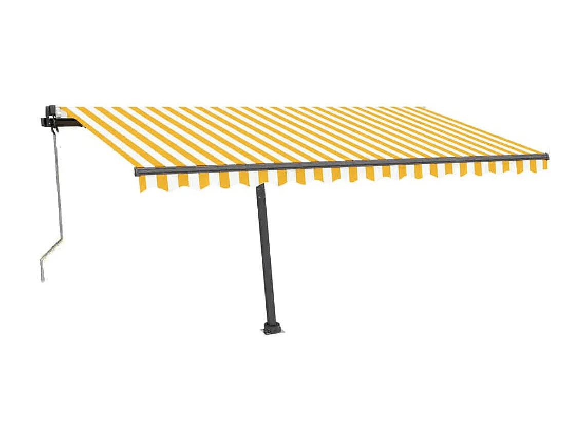 Toldo automático a pé 450x350 Amarelo/Branco