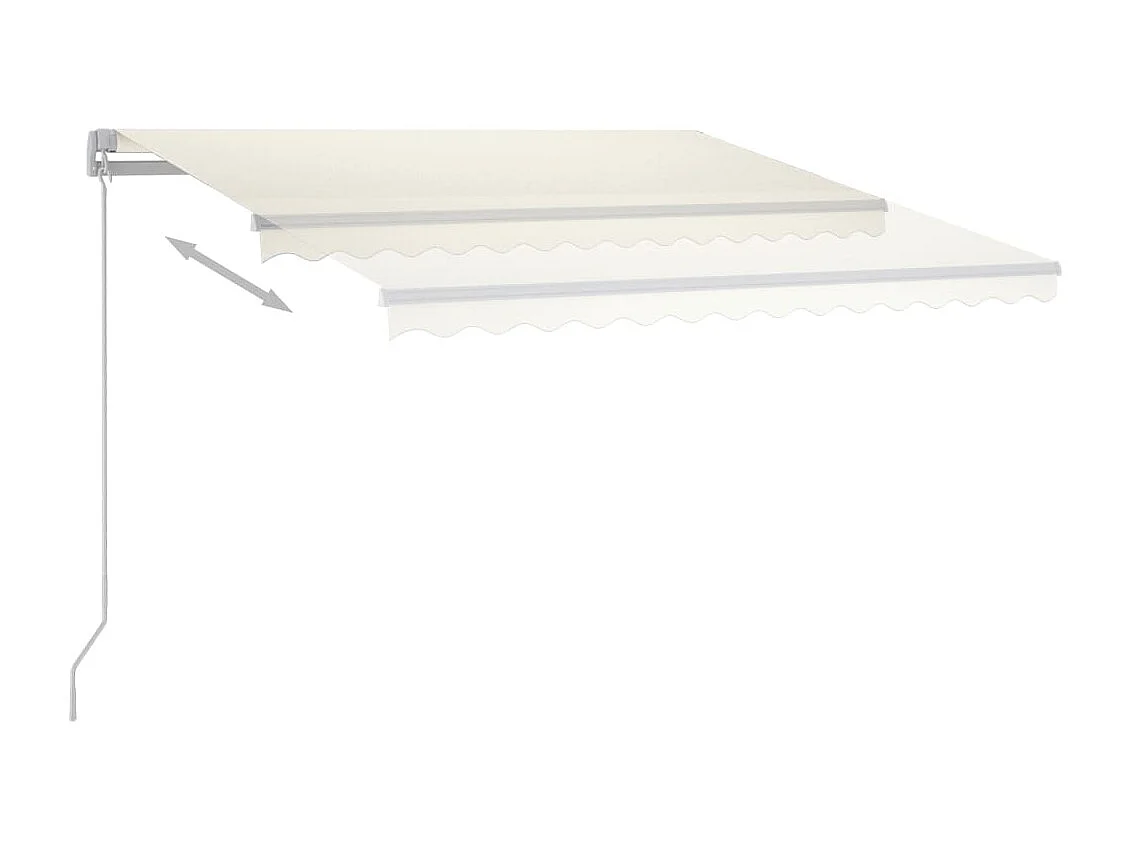 Einziehbare Markise zu Fuß 300x250 Creme