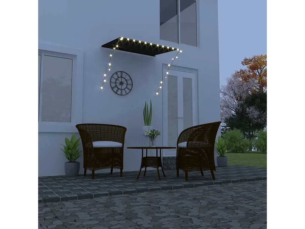 Tenda retrattile con LED 150x150 Antracite