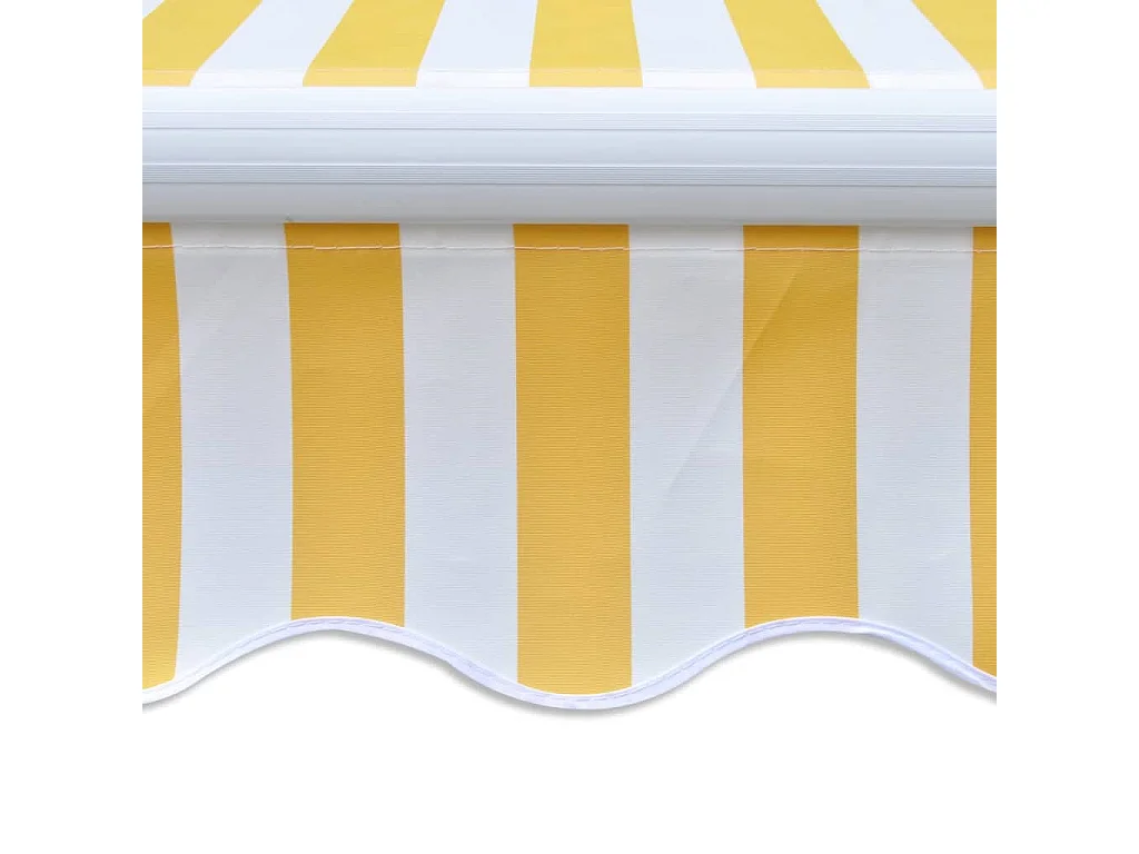 Toldo motorizado dobrável 400 Amarelo/branco