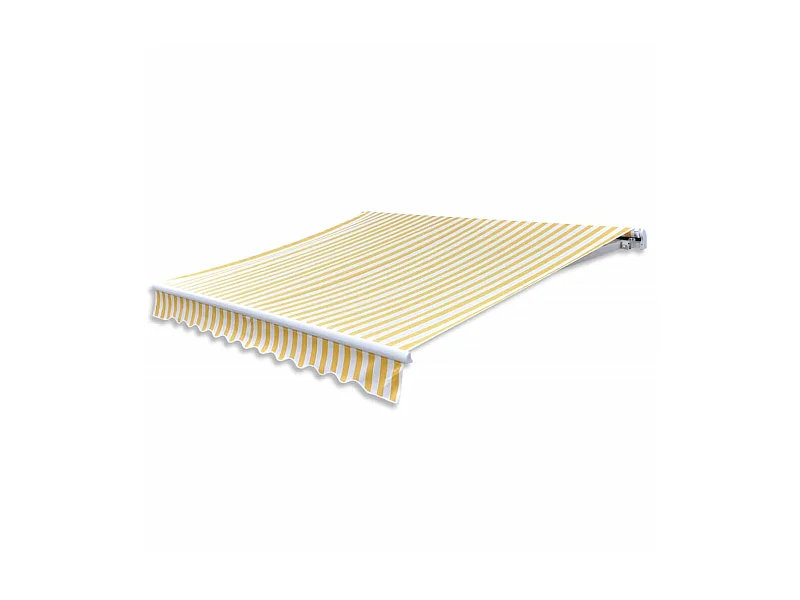 Auvent pliableotorisé 400 Jaune/blanc