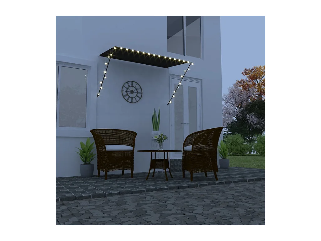 Einziehbare Markise mit LED 250x150 Anthrazit