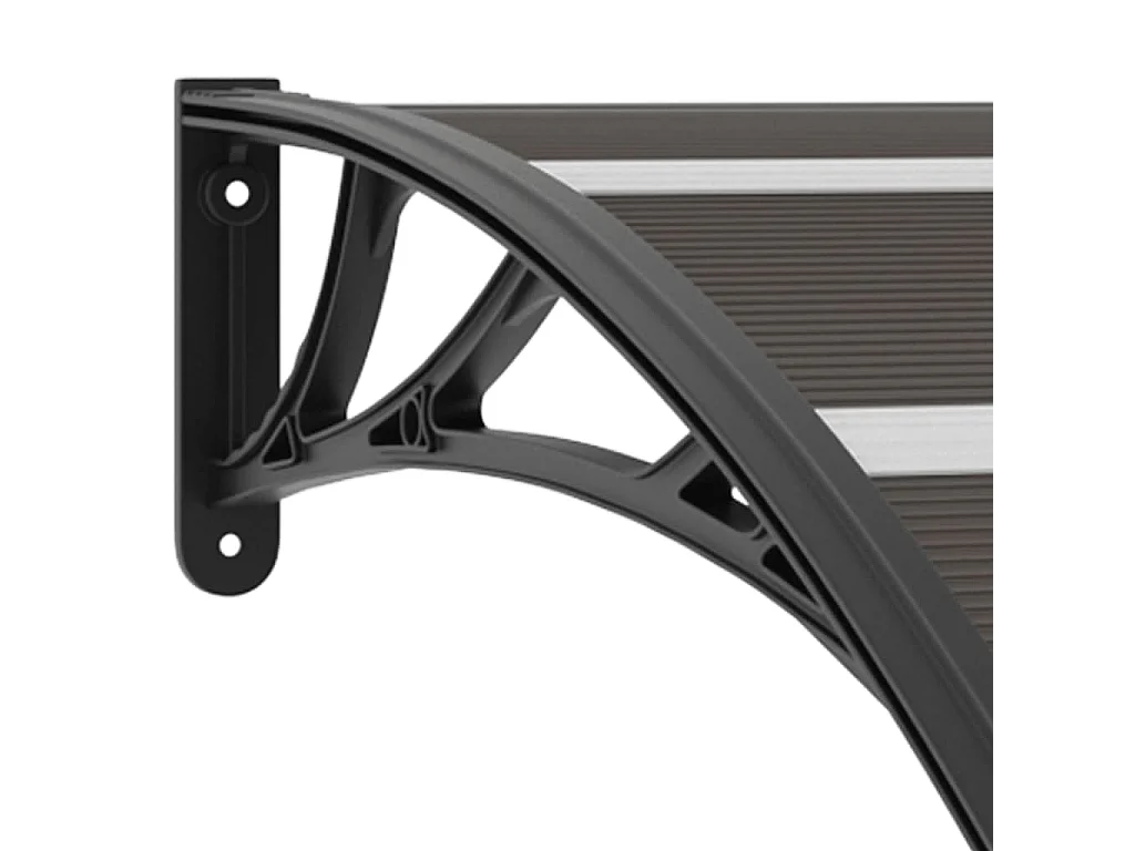 Auvent de porte Noir 240x80 PC