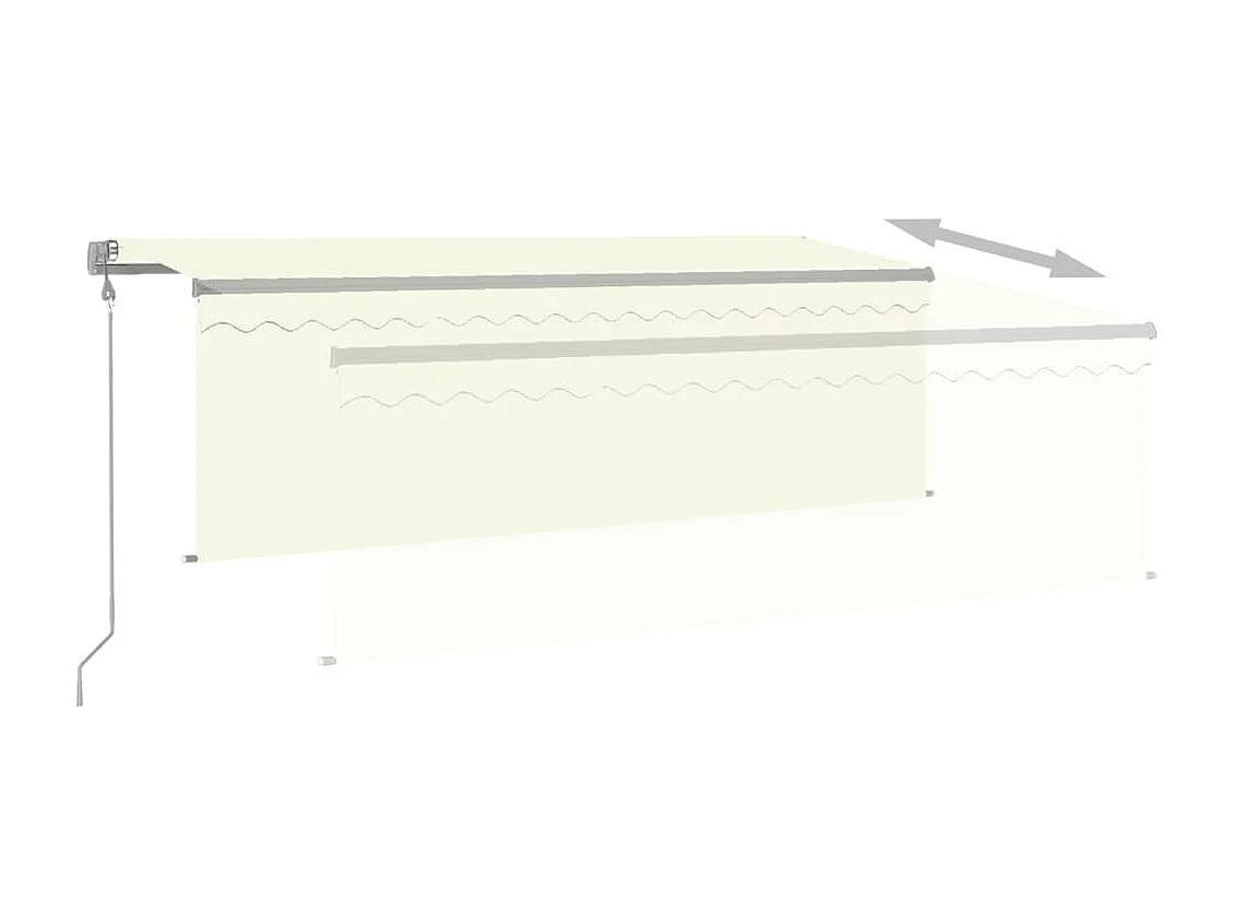 Tendalino retrattile automatico con oscurante 4x3 Crema