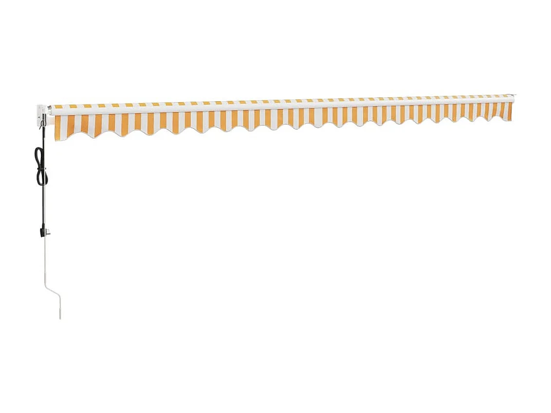 Auvent rétractable automatique jaune et blanc 5x3