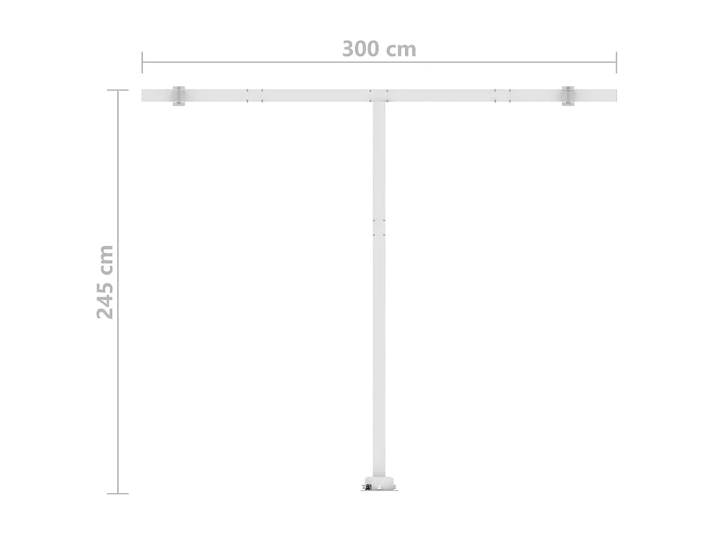 Tenda automatica con sensore vento/LED 350x250 cm Giallo e bianco