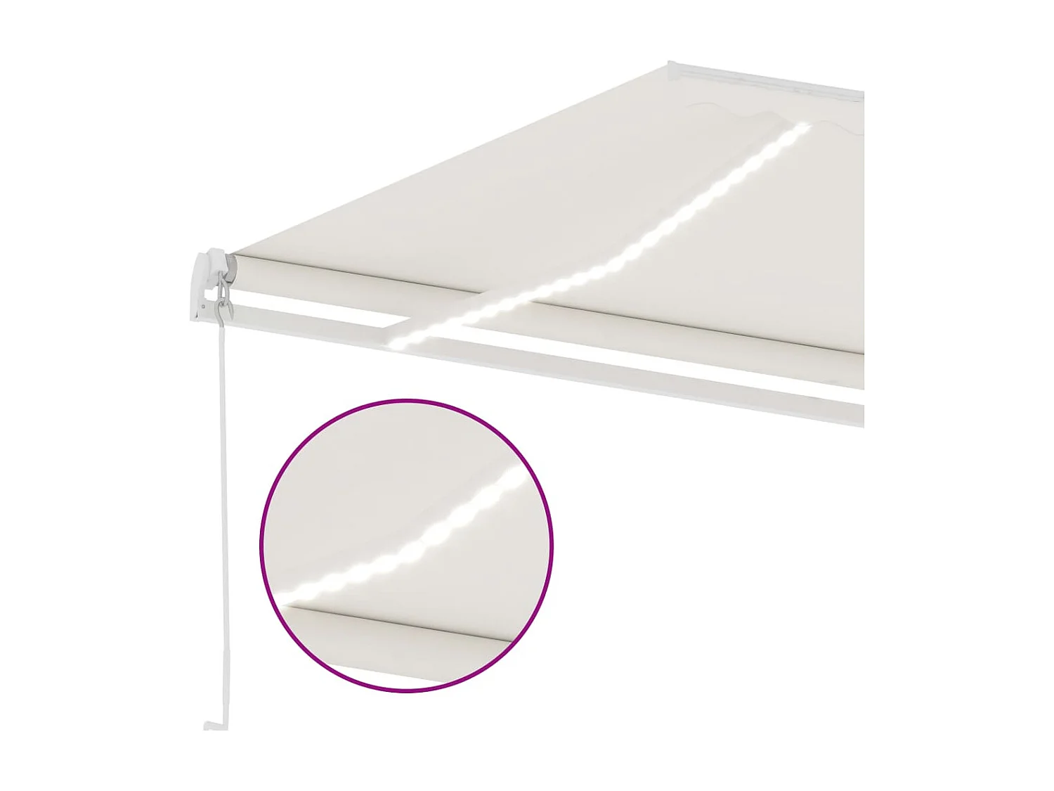 Toldo retrátil com LED 600x350 Creme