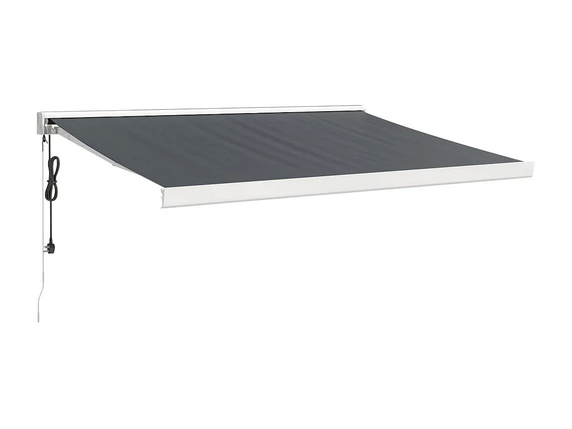 Toldo retrátil antracite em tecido 3x2,5 e alumínio