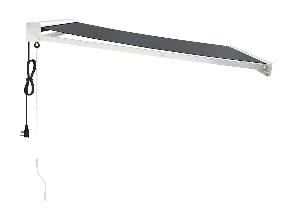 Toldo retrátil antracite em tecido 3x2,5 e alumínio