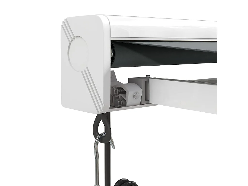 Toldo retrátil antracite em tecido 3x2,5 e alumínio