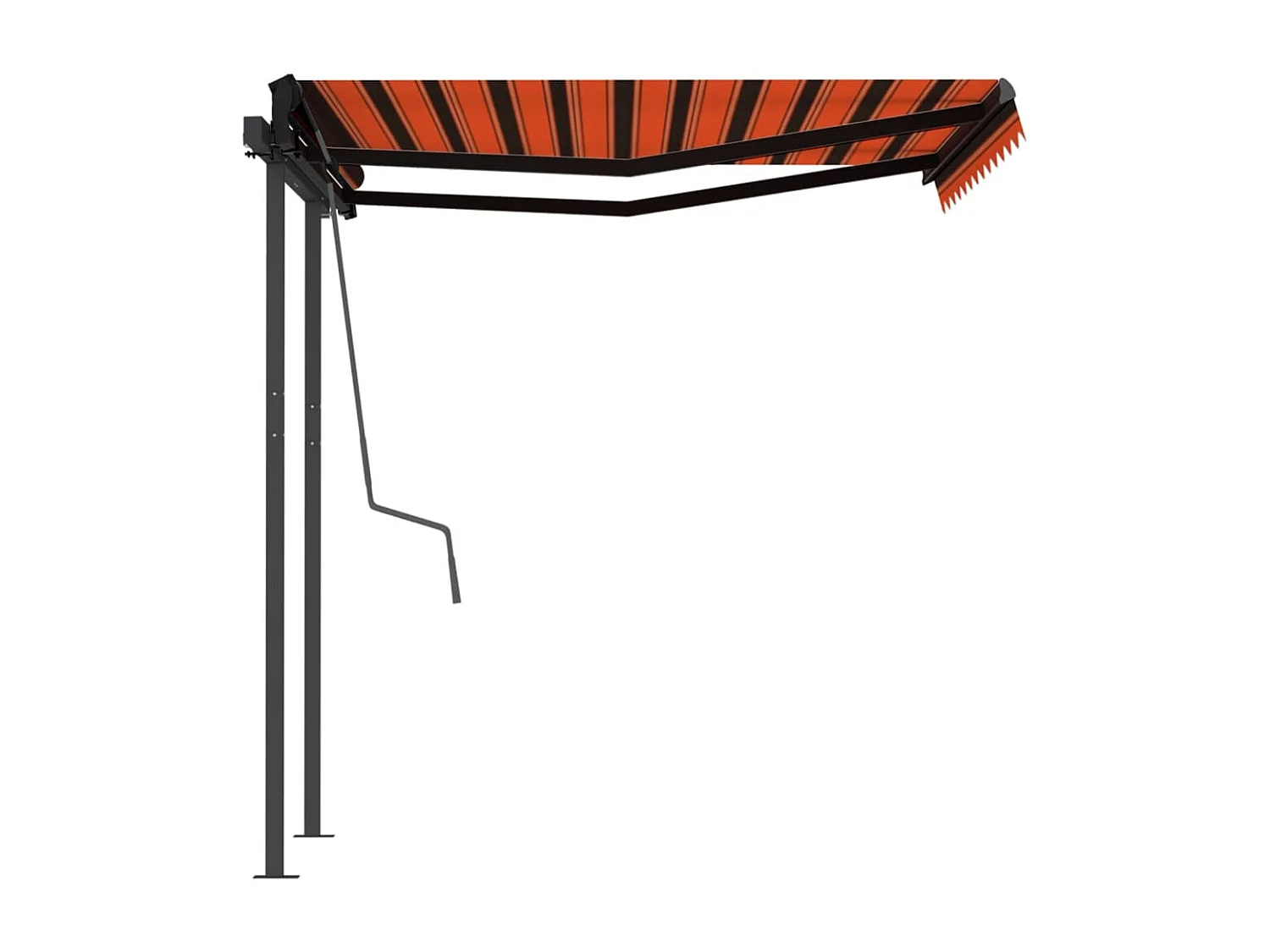 Auvent rétractable automatique et poteaux 3x2,5 Orangearron