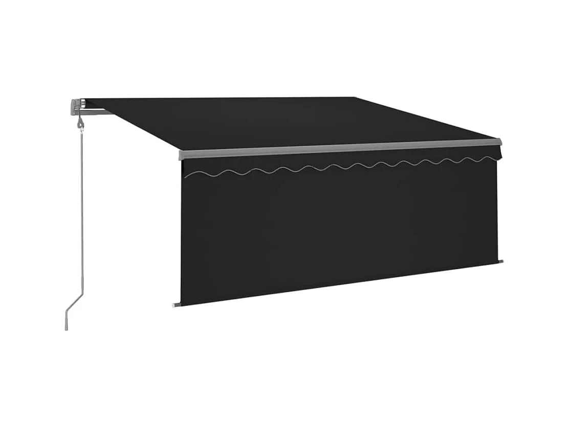 Automatisch einziehbare Markise mit Rollo 3x2,5 Anthrazit