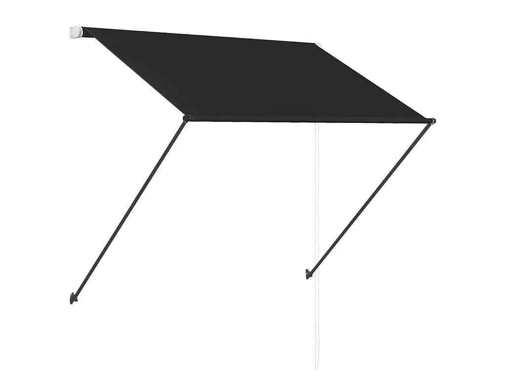 Uitschuifbaar zonnescherm met LED 200x150 Antraciet