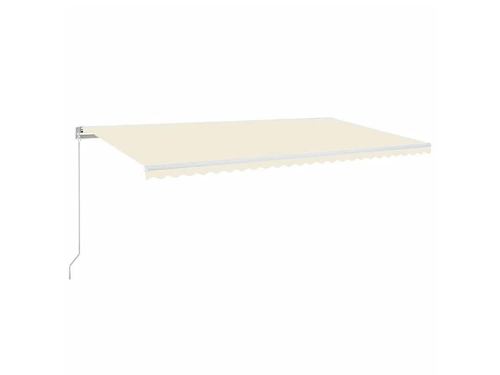 Uitschuifbaar zonnescherm met LED 600x350 Crème