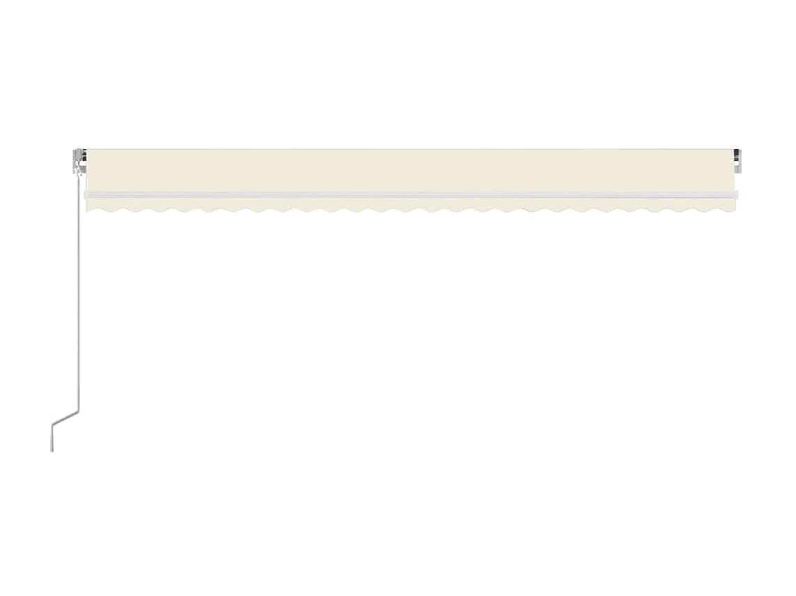Einziehbare Markise mit LED 600x350 Creme